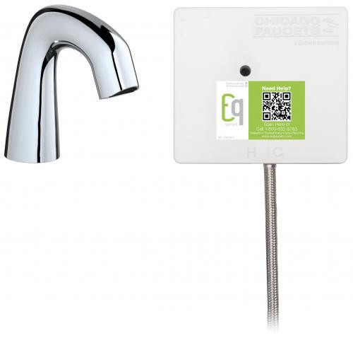  Chicago Faucets (EQ-A11B-21ABCP) Touch-free faucet with plug-and-play installation