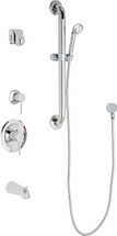 Chicago Faucets (SH-PB1-14-123) Pressure Balancing Tub and Shower Valve with Shower Head