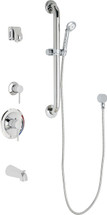 Chicago Faucets (SH-PB1-15-123) Pressure Balancing Tub and Shower Valve with Shower Head