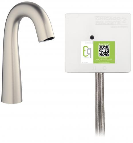  Chicago Faucets (EQ-C11A-13ABBN) Touch-free faucet with plug-and-play installation