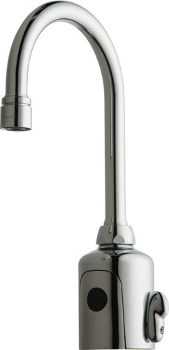  Chicago Faucets (116.223.AB.1) HyTronic Gooseneck Sink Faucet with Dual Beam Infrared Sensor