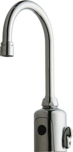  Chicago Faucets (116.597.AB.1) HyTronic Gooseneck Sink Faucet with Dual Beam Infrared Sensor - Patient Care Application