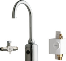 Chicago Faucets (116.965.AB.1) HyTronic Gooseneck Sink Faucet with Dual Beam Infrared Sensor