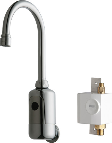  Chicago Faucets (116.934.AB.1) HyTronic Gooseneck Sink Faucet with Dual Beam Infrared Sensor