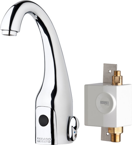  Chicago Faucets (116.947.AB.1) HyTronic Curve Sink Faucet with Dual Beam Infrared Sensor