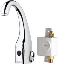 Chicago Faucets (116.949.AB.1) HyTronic Curve Sink Faucet with Dual Beam Infrared Sensor