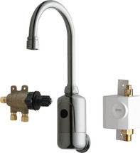 Chicago Faucets (116.974.AB.1) HyTronic Gooseneck Sink Faucet with Dual Beam Infrared Sensor