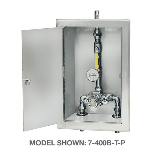  Symmons (7-1000B) TempControl Thermostatic Mixing Valve and Piping Assembly in Cabinet