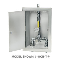 Symmons (7-1000BW) TempControl Thermostatic Mixing Valve and Piping Assembly in Cabinet with Cold Water By-pass
