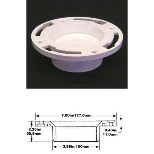  Plastic Oddities (PMF-100) Metric Flange With Knockout