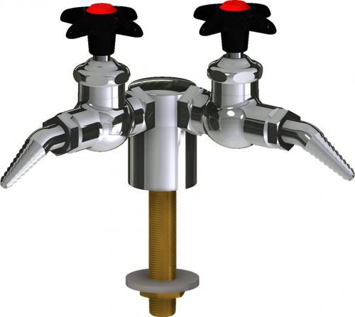  Chicago Faucets (LWV1-A24-20) Deck-mounted laboratory turret with water valve