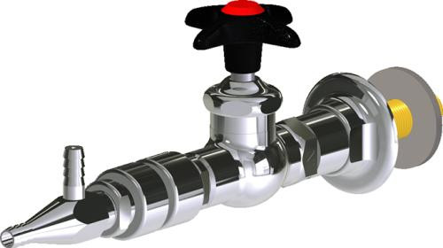  Chicago Faucets (LWV1-B64-55) Wall-mounted water valve with flange