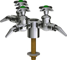 Chicago Faucets (LWV1-C21-30) Deck-mounted laboratory turret with water valve