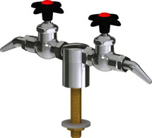 Chicago Faucets (LWV1-C24-25) Deck-mounted laboratory turret with water valve