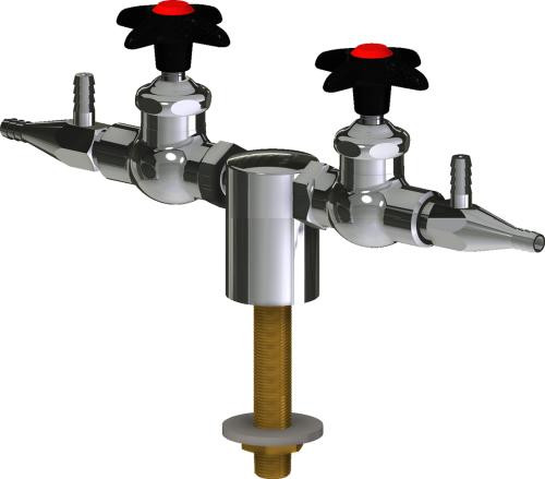  Chicago Faucets (LWV1-C34-25) Deck-mounted laboratory turret with water valve
