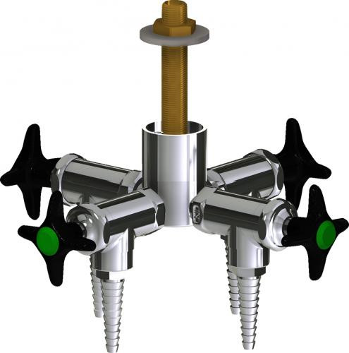  Chicago Faucets (LWV2-A13-40) Deck-mounted laboratory turret with water valve