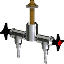 Chicago Faucets (LWV2-A14-25) Deck-mounted laboratory turret with water valve