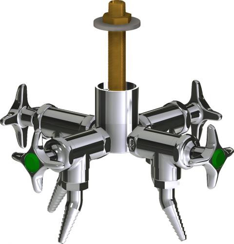  Chicago Faucets (LWV2-A21-40) Deck-mounted laboratory turret with water valve
