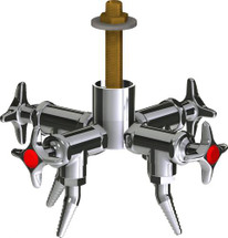 Chicago Faucets (LWV2-A22-40) Deck-mounted laboratory turret with water valve