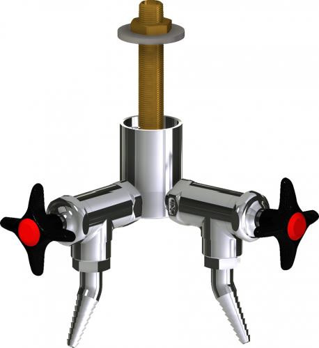  Chicago Faucets (LWV2-A24-20) Deck-mounted laboratory turret with water valve