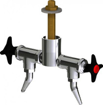 Chicago Faucets (LWV2-A24-25) Deck-mounted laboratory turret with water valve