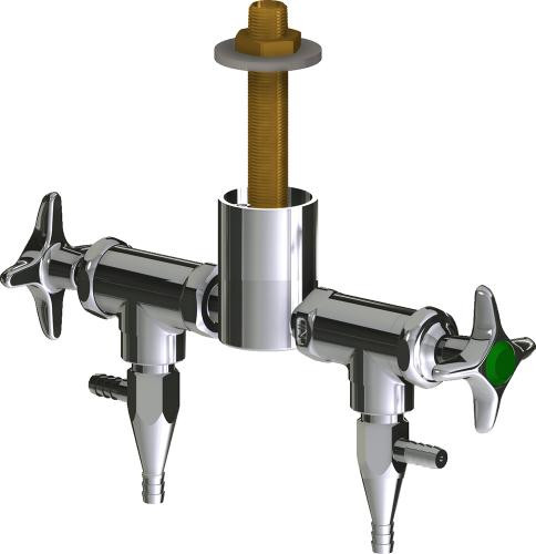  Chicago Faucets (LWV2-A31-25) Deck-mounted laboratory turret with water valve