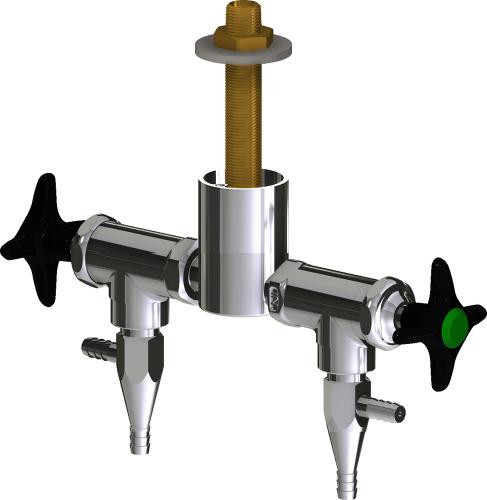  Chicago Faucets (LWV2-A33-25) Deck-mounted laboratory turret with water valve