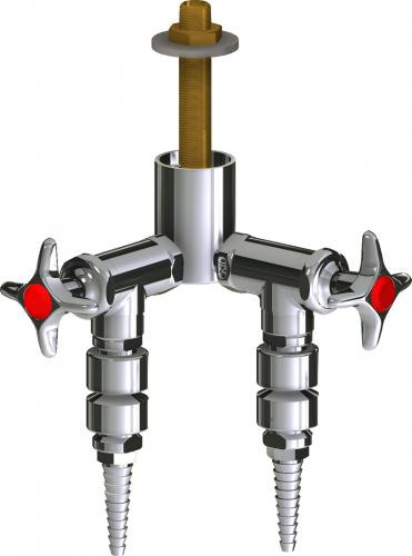  Chicago Faucets (LWV2-A42-20) Deck-mounted laboratory turret with water valve