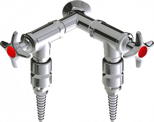  Chicago Faucets (LWV2-A42-60) Wall-mounted water valve with flange