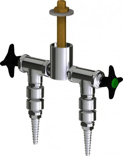  Chicago Faucets (LWV2-A43-25) Deck-mounted laboratory turret with water valve