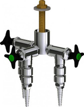 Chicago Faucets (LWV2-A43-30) Deck-mounted laboratory turret with water valve