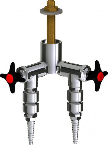  Chicago Faucets (LWV2-A44-20) Deck-mounted laboratory turret with water valve