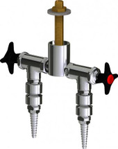 Chicago Faucets (LWV2-A44-25) Deck-mounted laboratory turret with water valve