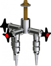 Chicago Faucets (LWV2-A44-30) Deck-mounted laboratory turret with water valve
