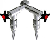 Chicago Faucets (LWV2-A44-60) Wall-mounted water valve with flange