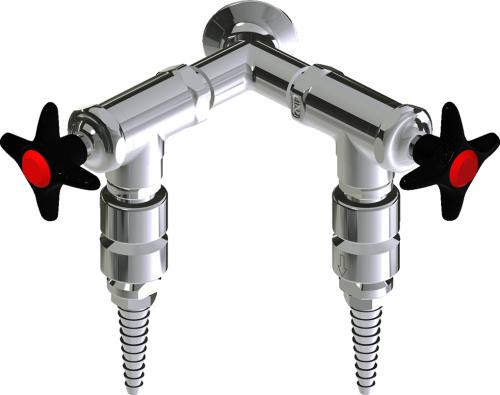  Chicago Faucets (LWV2-A44-60) Wall-mounted water valve with flange