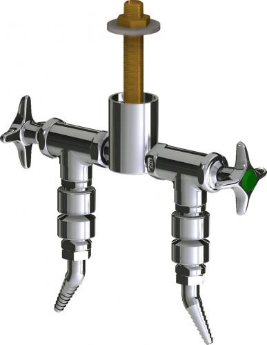  Chicago Faucets (LWV2-A51-25) Deck-mounted laboratory turret with water valve
