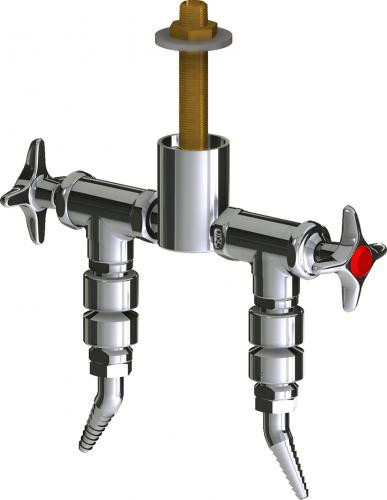 Chicago Faucets (LWV2-A52-25) Deck-mounted laboratory turret with water valve