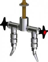 Chicago Faucets (LWV2-A54-25) Deck-mounted laboratory turret with water valve