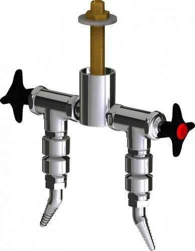  Chicago Faucets (LWV2-A54-25) Deck-mounted laboratory turret with water valve
