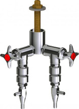 Chicago Faucets (LWV2-A62-20) Deck-mounted laboratory turret with water valve