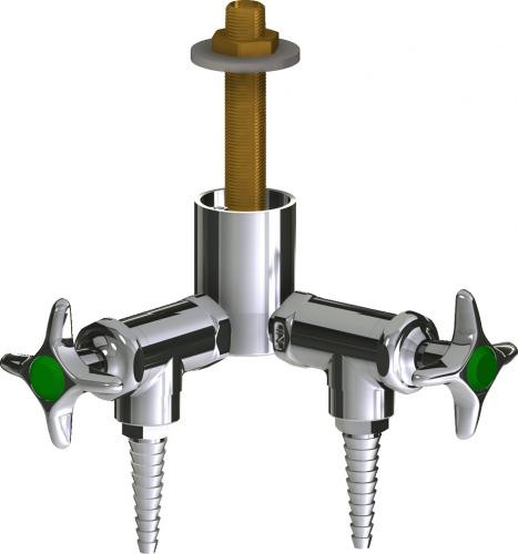  Chicago Faucets (LWV2-B11-20) Deck-mounted laboratory turret with water valve