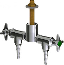 Chicago Faucets (LWV2-B11-25) Deck-mounted laboratory turret with water valve