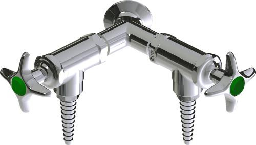 Chicago Faucets (LWV2-B11-60) Wall-mounted water valve with flange