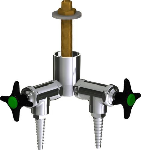  Chicago Faucets (LWV2-B13-20) Deck-mounted laboratory turret with water valve