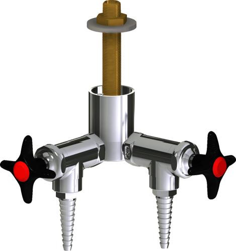  Chicago Faucets (LWV2-B14-20) Deck-mounted laboratory turret with water valve