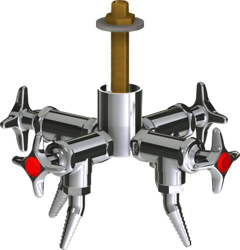  Chicago Faucets (LWV2-B22-40) Deck-mounted laboratory turret with water valve
