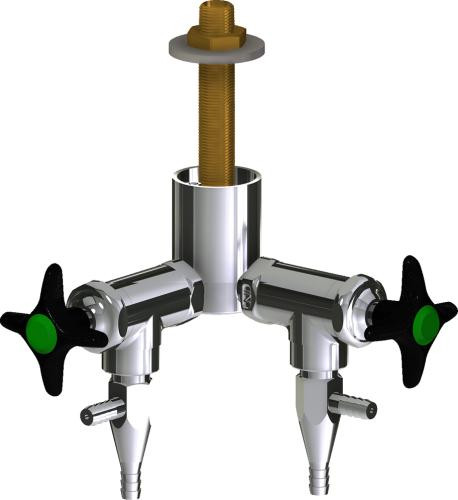  Chicago Faucets (LWV2-B33-20) Deck-mounted laboratory turret with water valve