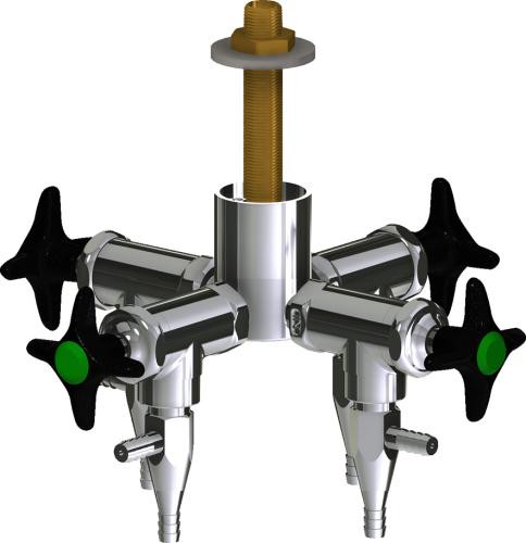  Chicago Faucets (LWV2-B33-40) Deck-mounted laboratory turret with water valve