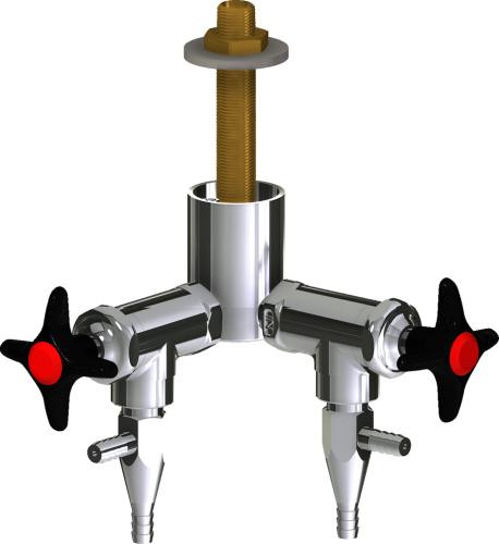  Chicago Faucets (LWV2-B34-20) Deck-mounted laboratory turret with water valve